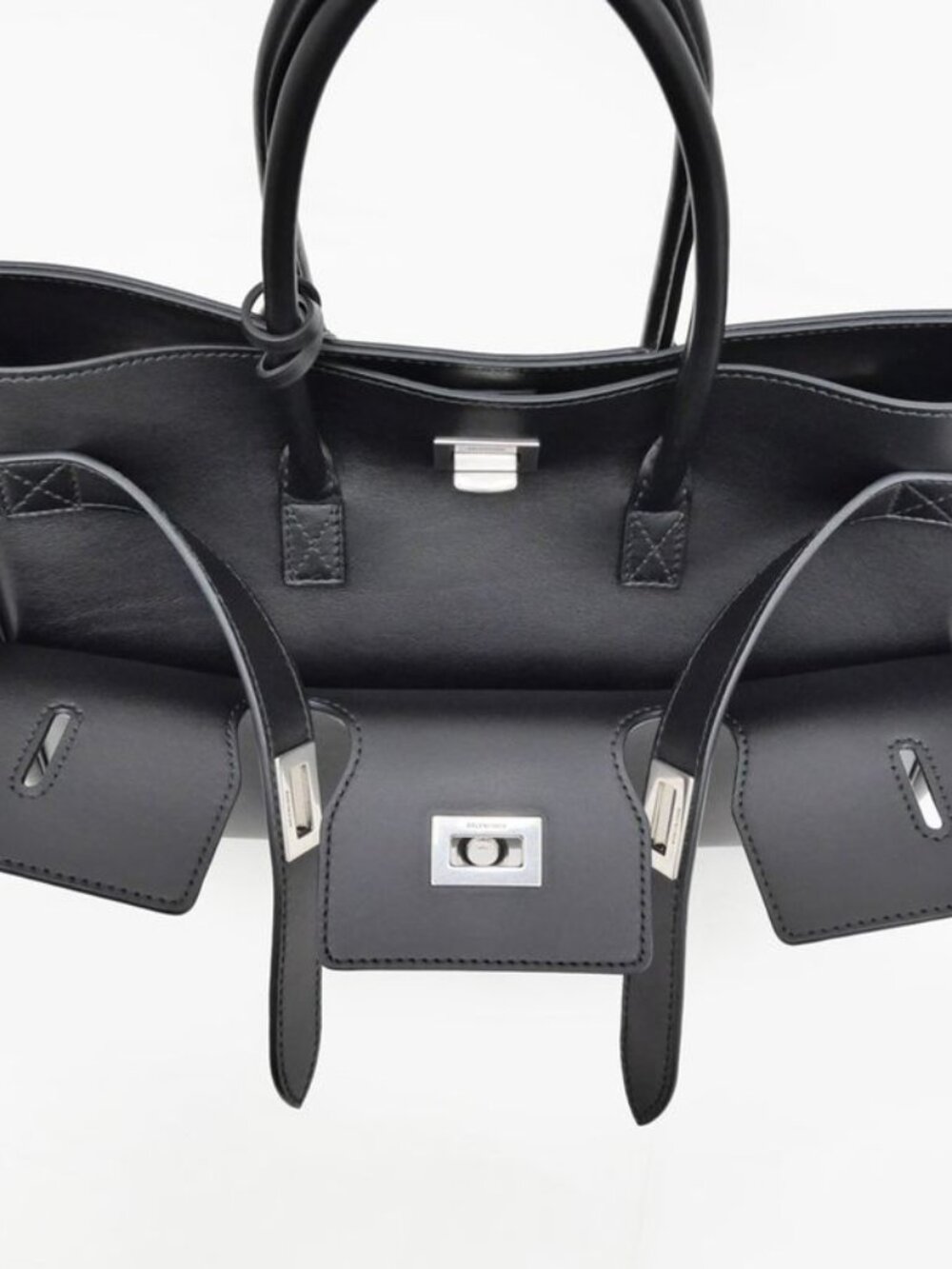 Balenciaga Bel Air Carryall Bag Small Black Hand Shoulder 2-Way - Picture 5 of 10